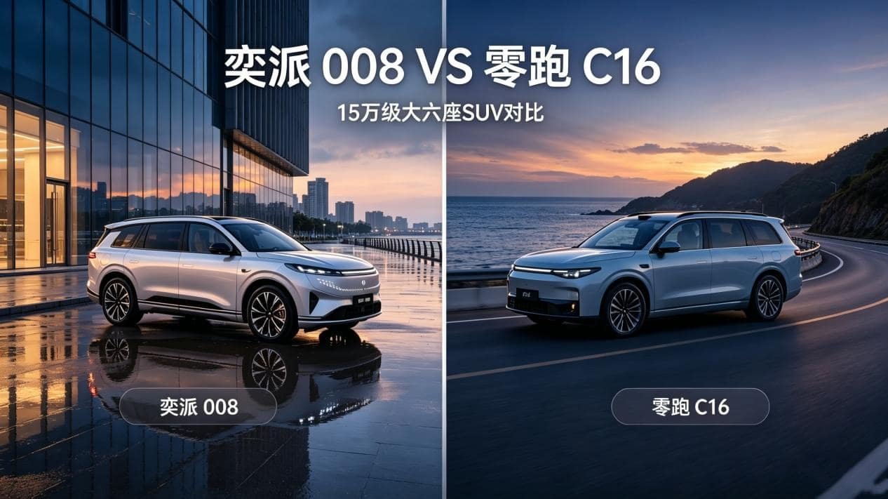 15万级大六座，奕派008和零跑C16的区别在哪