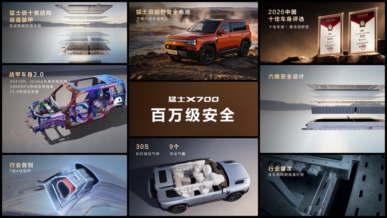 七个满分，真方盒子满分答案！猛士X700正式开启预售24.98万元起